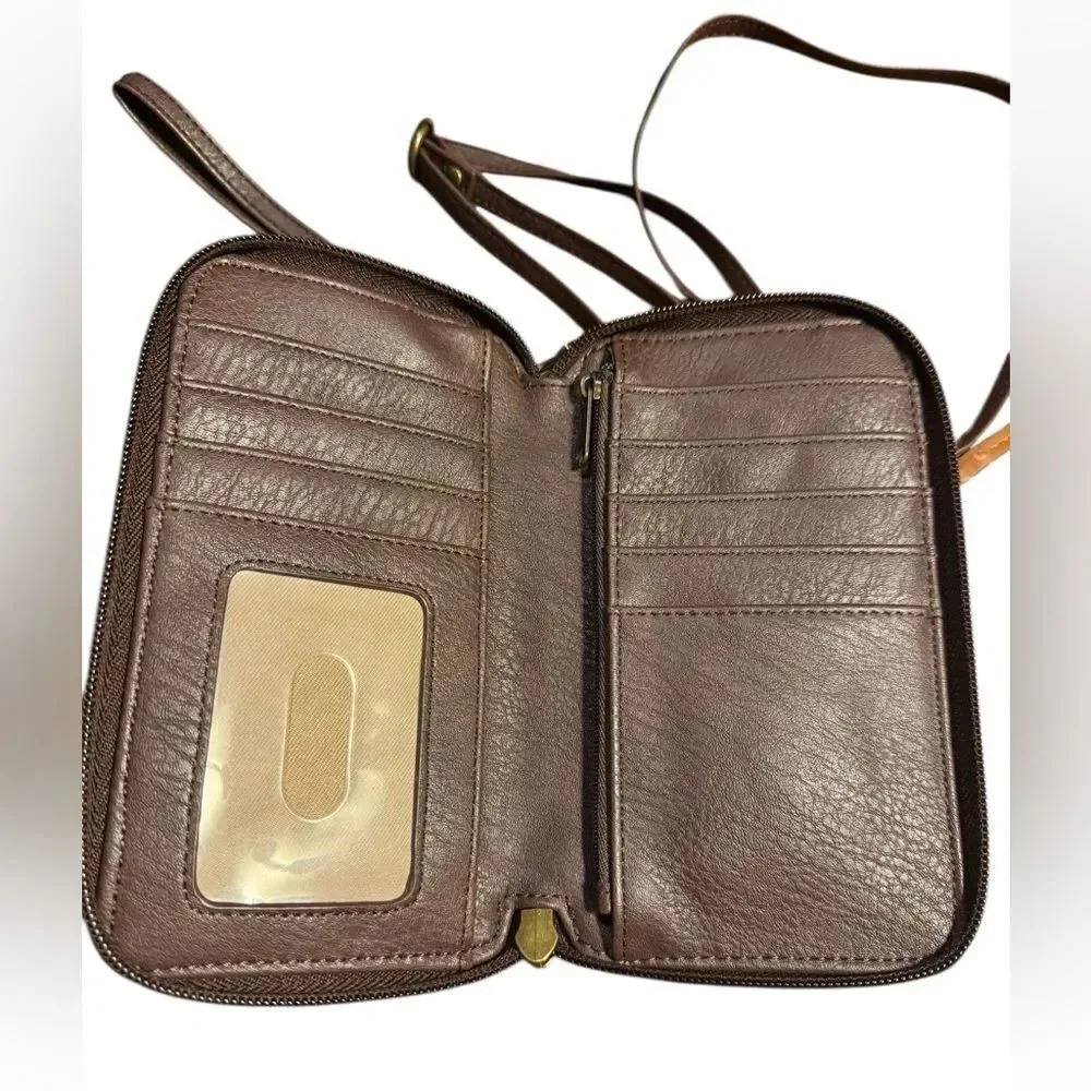 The Sak Leather Suede Convertible Smartphone Crossbody Bag